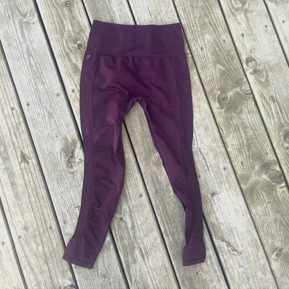 Fabletics maroon leggings seamless ruched high waist leggings Small - Picture 1 of 8